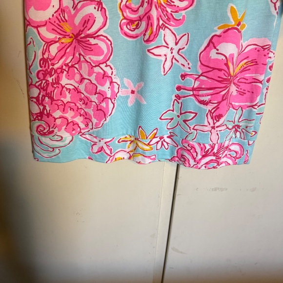 Lilly Pulitzer Palmetto Floral Dress 3/4 Sleeve Size Medium Breakwater Blue - Picture 8 of 10